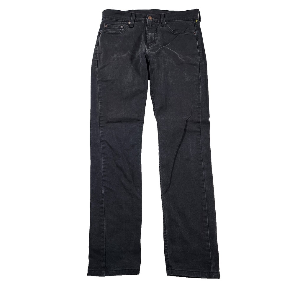 Levis 510 Jeans Mens 29x27 Black Denim Slim Straight Skinny Grunge Low Rise